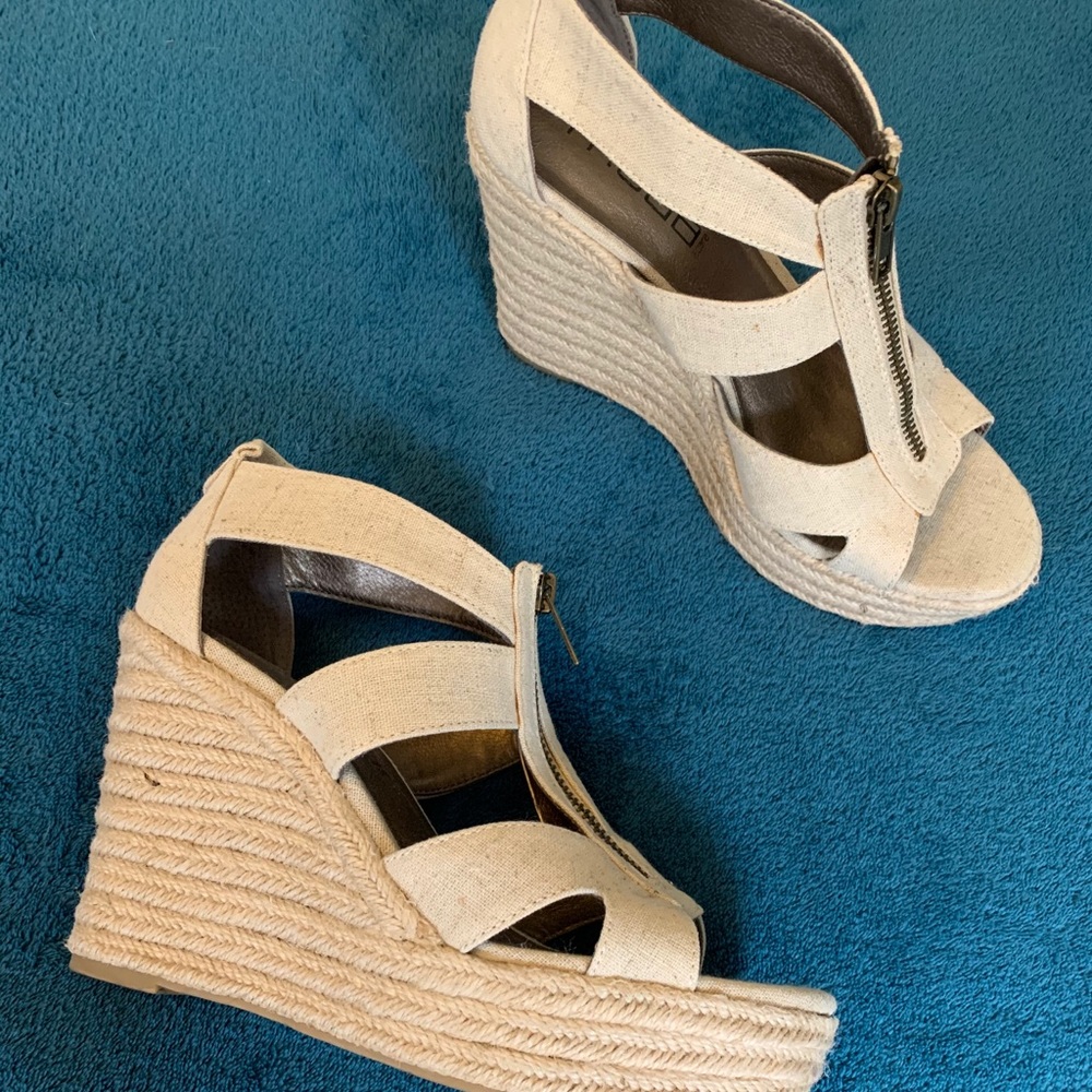Espadrille Wedges -Functional Zipper